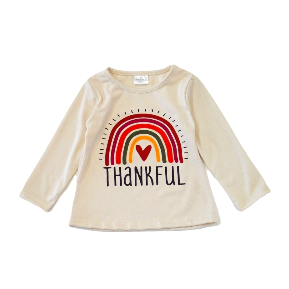 CHILD - Mommy and Me Thankful Rainbow Shir…